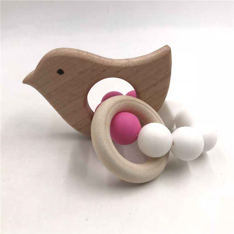 Adorable Baby Teething Bracelet with Rattle & Drum