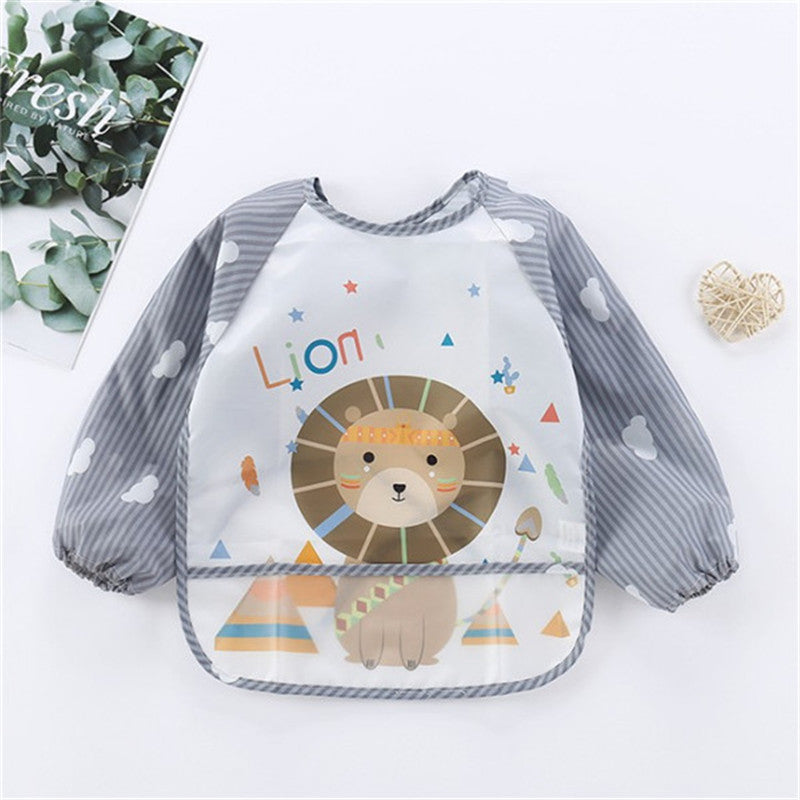 Long-Sleeve Splash-Proof Baby Gown for Mess-Free Fun