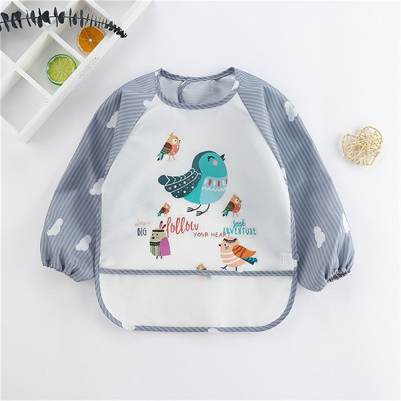 Long-Sleeve Splash-Proof Baby Gown for Mess-Free Fun