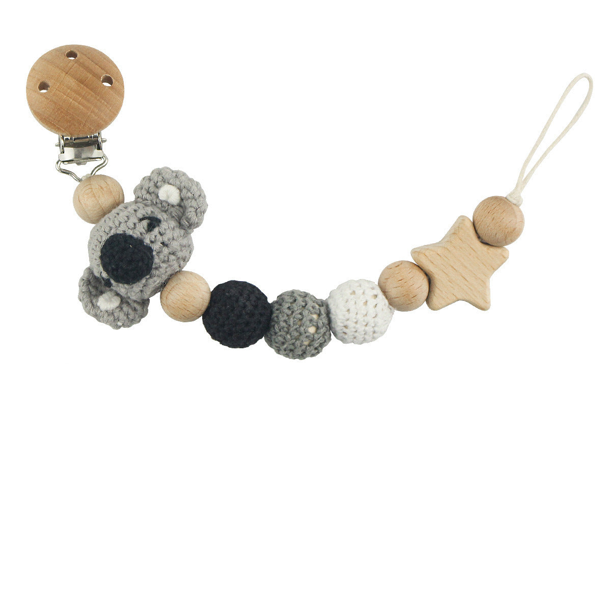 Adorable Baby Pacifier Chain with Fun Cartoon Animals