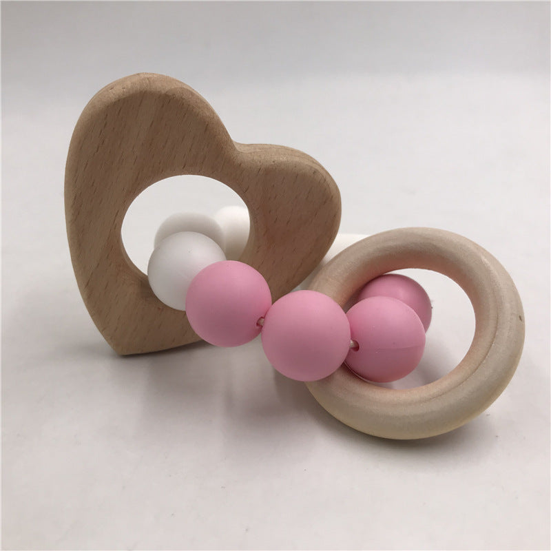 Adorable Baby Teething Bracelet with Rattle & Drum