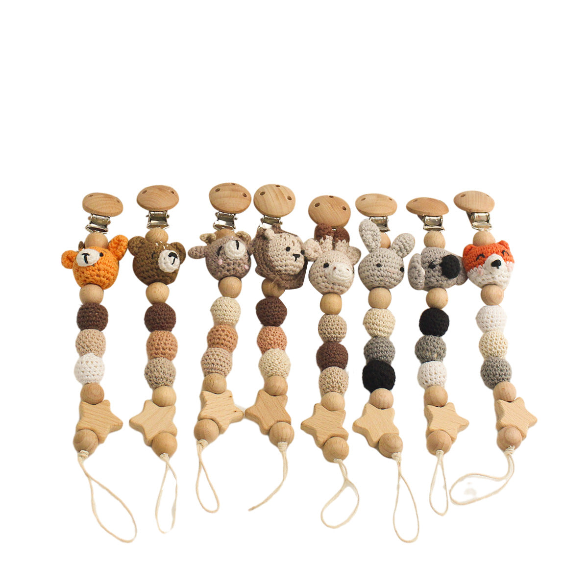 Adorable Baby Pacifier Chain with Fun Cartoon Animals