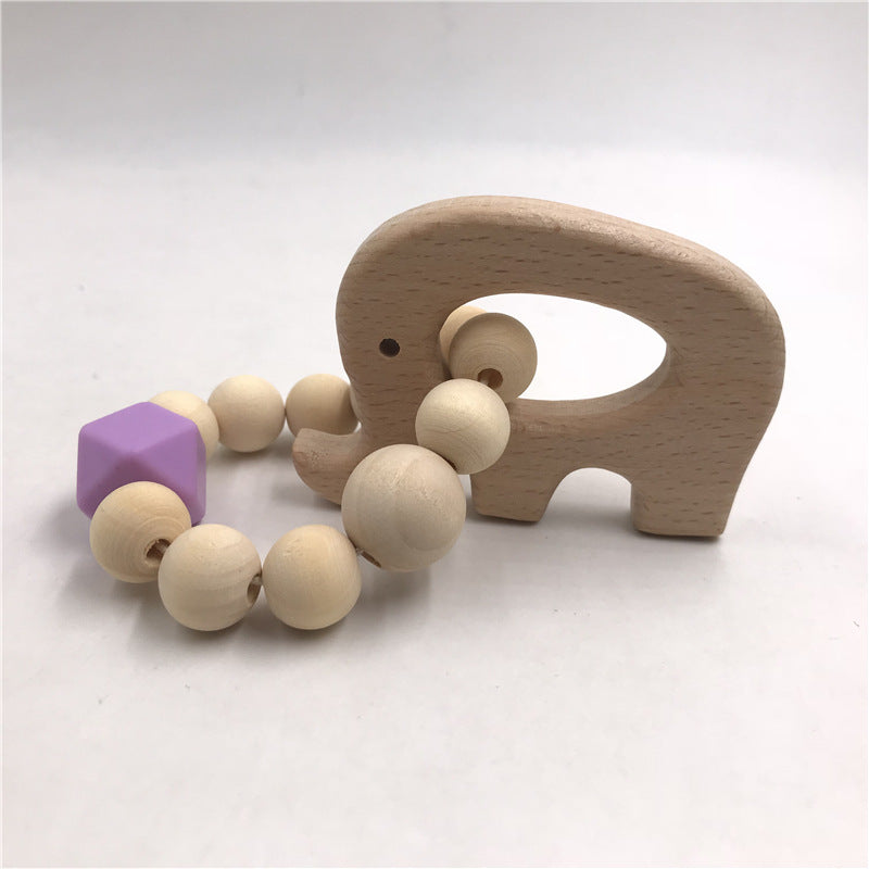 Adorable Baby Teething Bracelet with Rattle & Drum