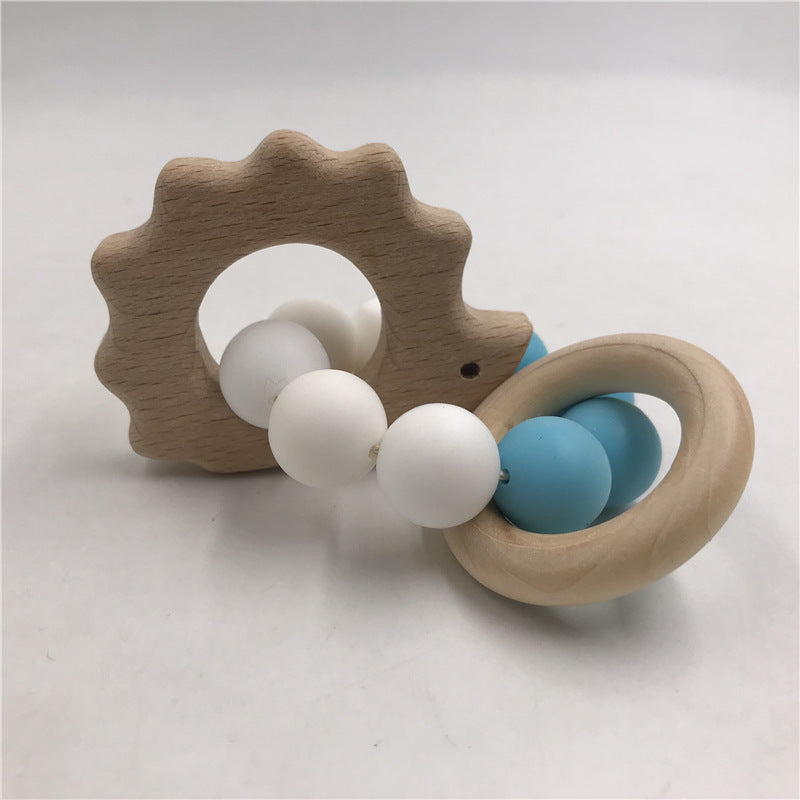 Adorable Baby Teething Bracelet with Rattle & Drum
