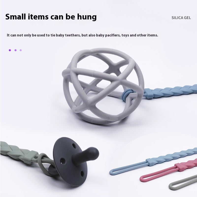 Gentle Silicone Teether with Handy Pacifier Clip