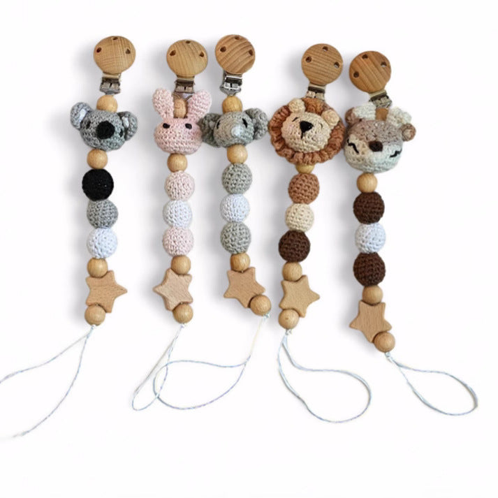 Adorable Baby Pacifier Chain with Fun Cartoon Animals