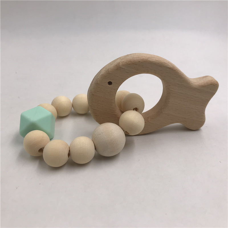 Adorable Baby Teething Bracelet with Rattle & Drum