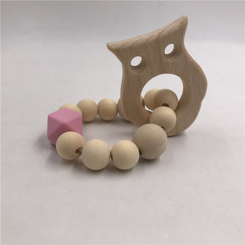 Adorable Baby Teething Bracelet with Rattle & Drum