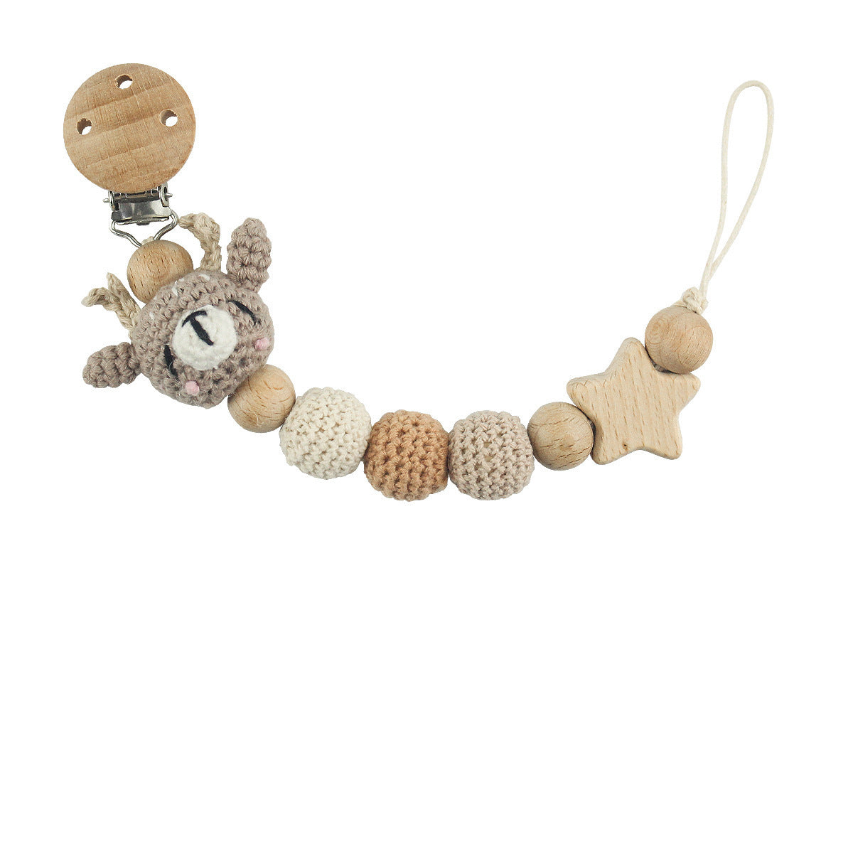 Adorable Baby Pacifier Chain with Fun Cartoon Animals
