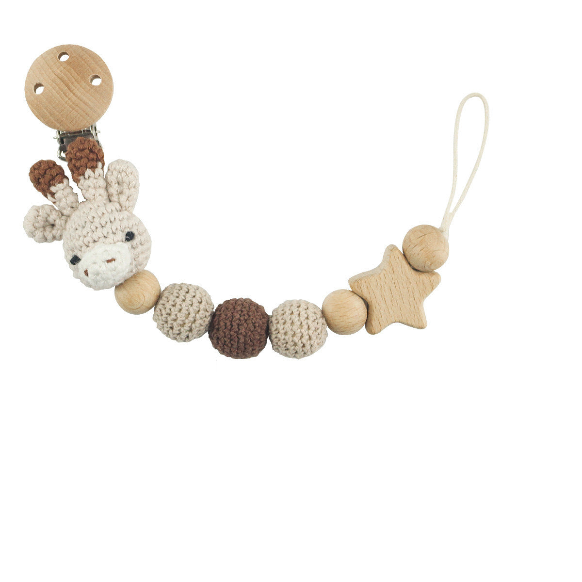 Adorable Baby Pacifier Chain with Fun Cartoon Animals