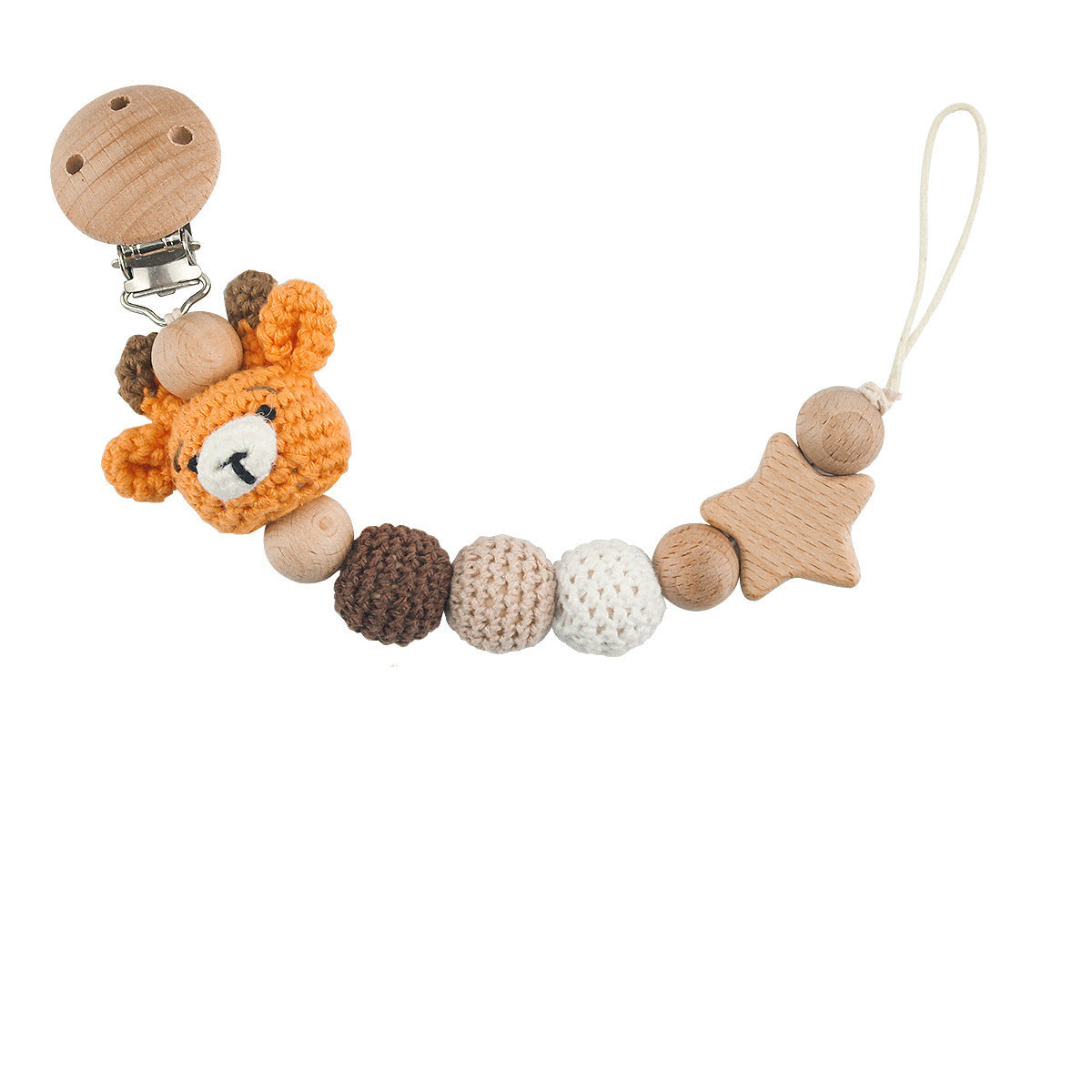 Adorable Baby Pacifier Chain with Fun Cartoon Animals