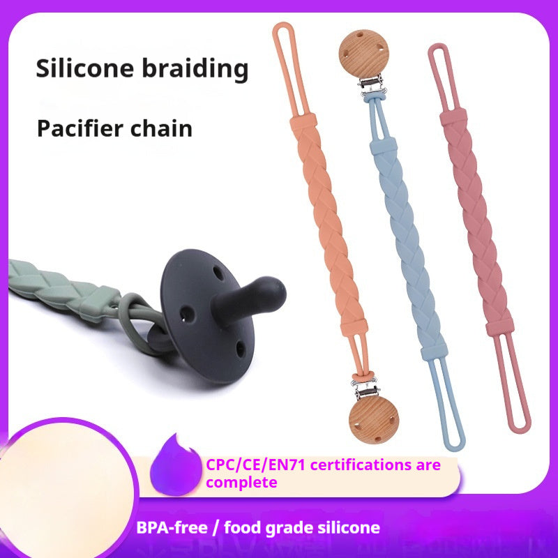 Gentle Silicone Teether with Handy Pacifier Clip