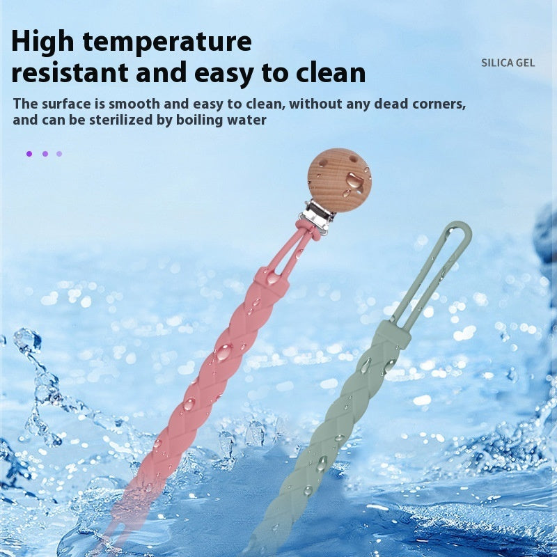 Gentle Silicone Teether with Handy Pacifier Clip