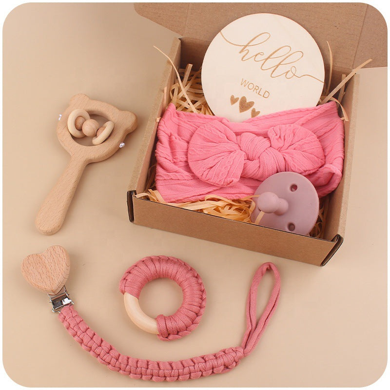 Cute Baby Teether & Saliva Towel Set