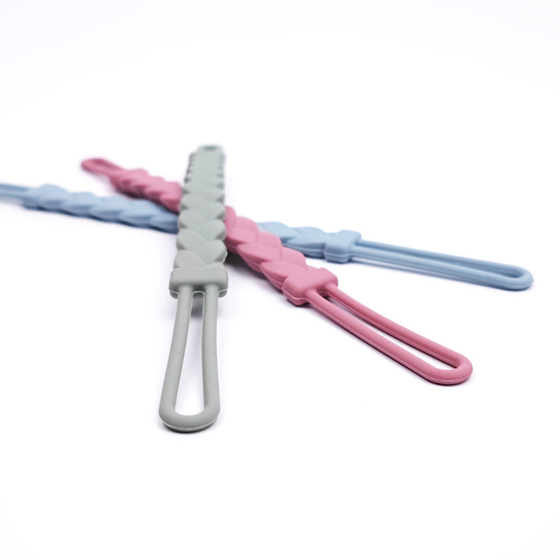 Gentle Silicone Teether with Handy Pacifier Clip