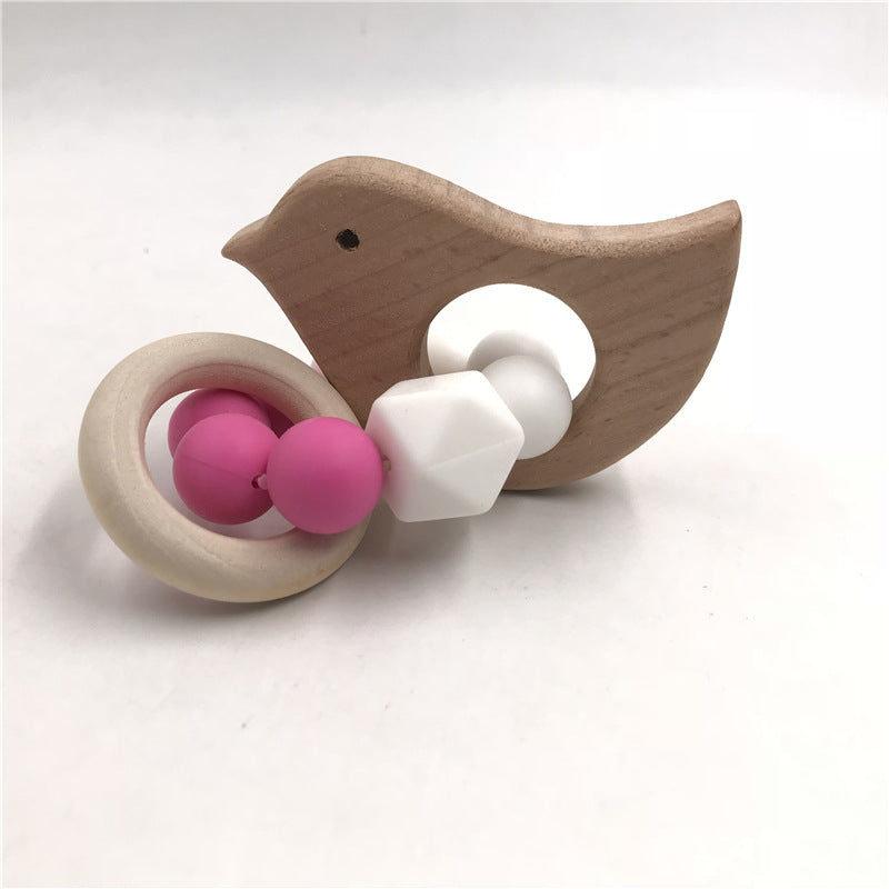 Adorable Baby Teething Bracelet with Rattle & Drum
