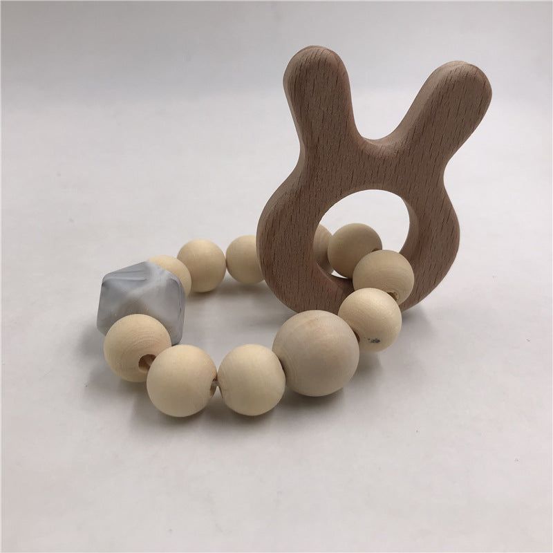 Adorable Baby Teething Bracelet with Rattle & Drum
